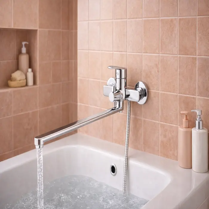 Змішувач Kroner ванна довг. гусак. (KRP Bremen-C070 